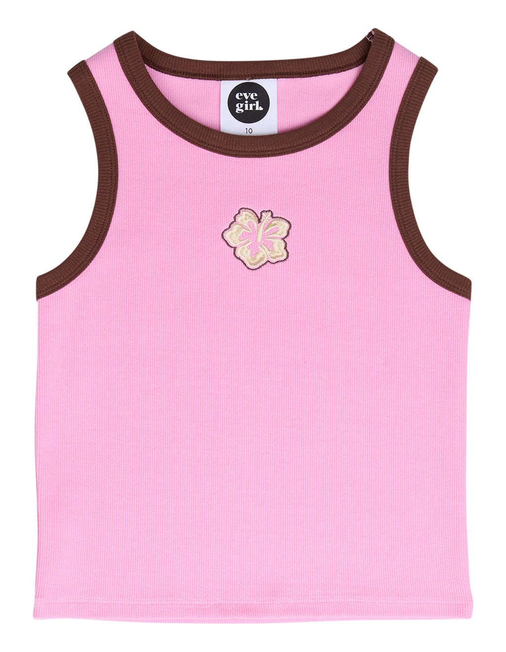 Eve Girl Maui Contrast Tank (Size 3-7) in PINK
