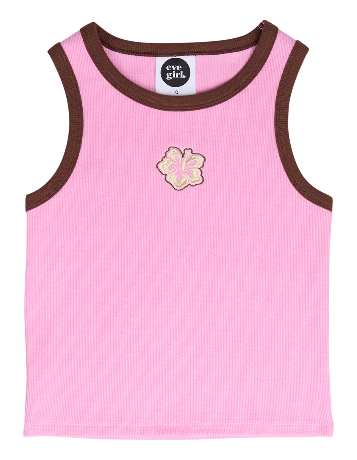Eve Girl Maui Contrast Tank (Size 8-16) in PINK