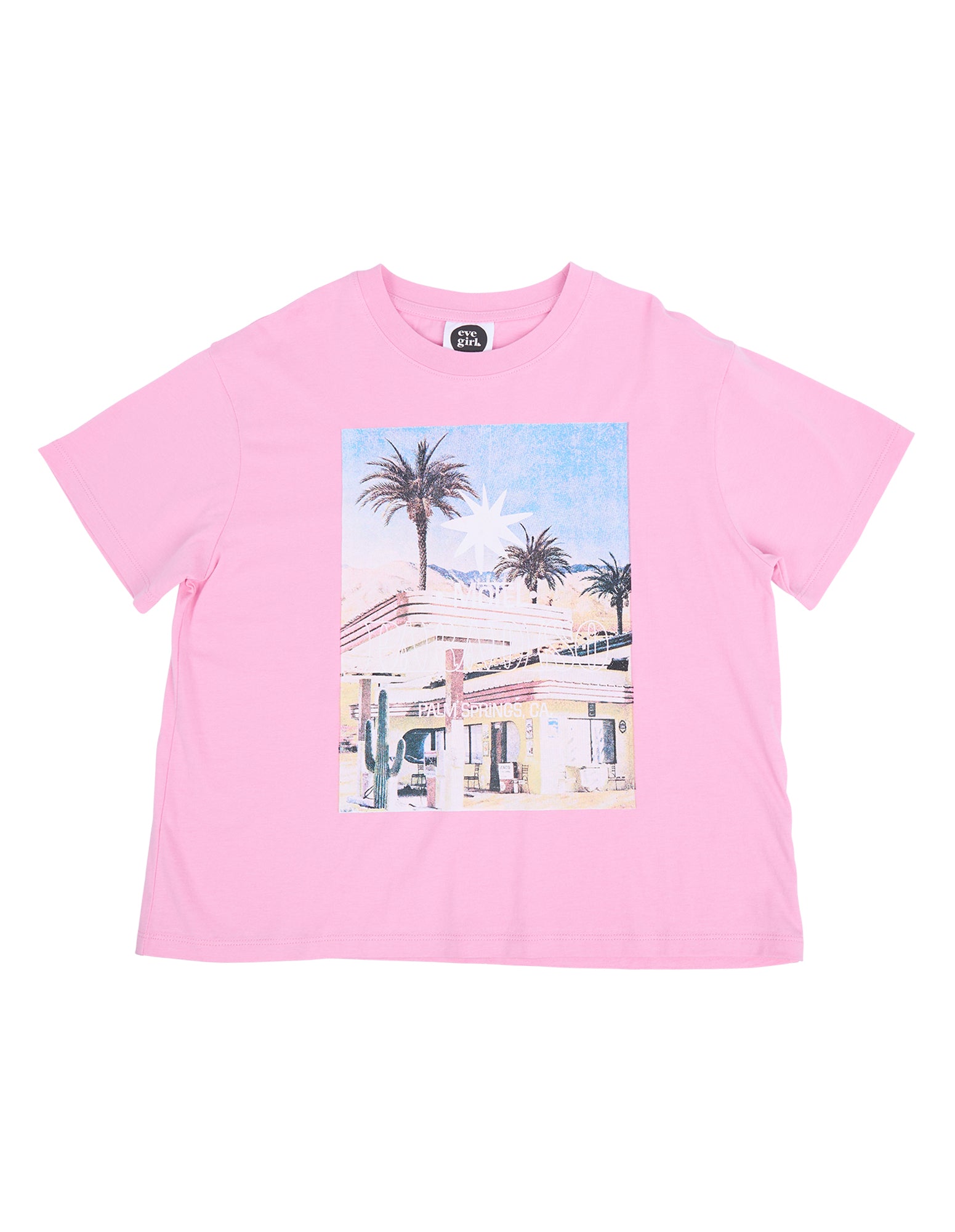 Eve Girl Motel Paradiso Tee (Size 8-16) in PINK