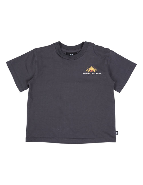 Animal Crackers Ocean Rise Tee in CHARCOAL