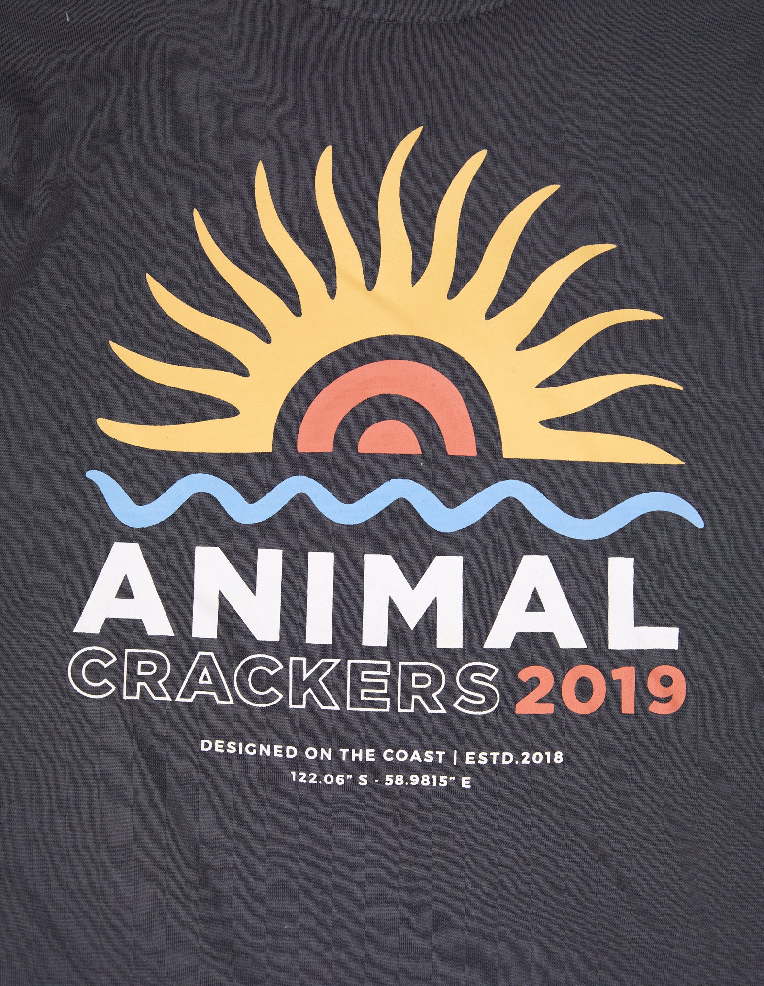 Animal Crackers Ocean Rise Tee in CHARCOAL