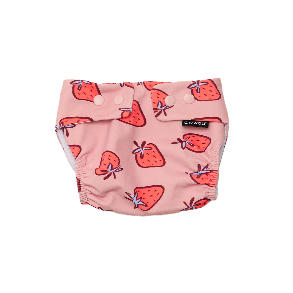Crywolf Reusable Swim Nappy Strawberry Splash in Strawberry Splash
