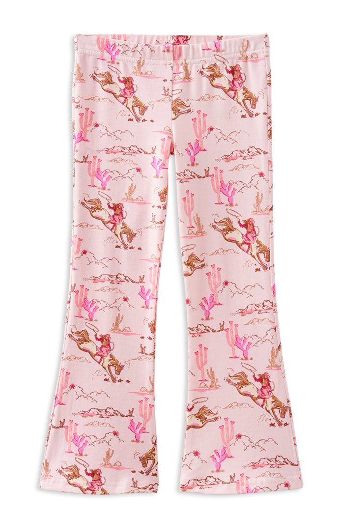 Milky Clothing Rowdy Rider Flared Legging in Lotus Pink