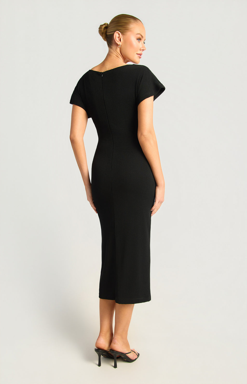 Style State - Textured Jersey Dress w/sash detail