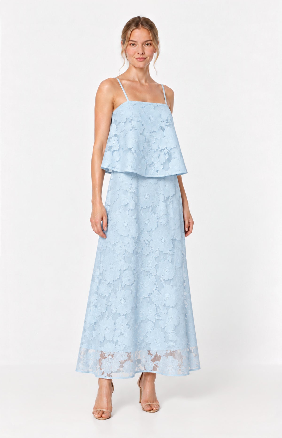 Style State - Sheer Floral Tiered Dress