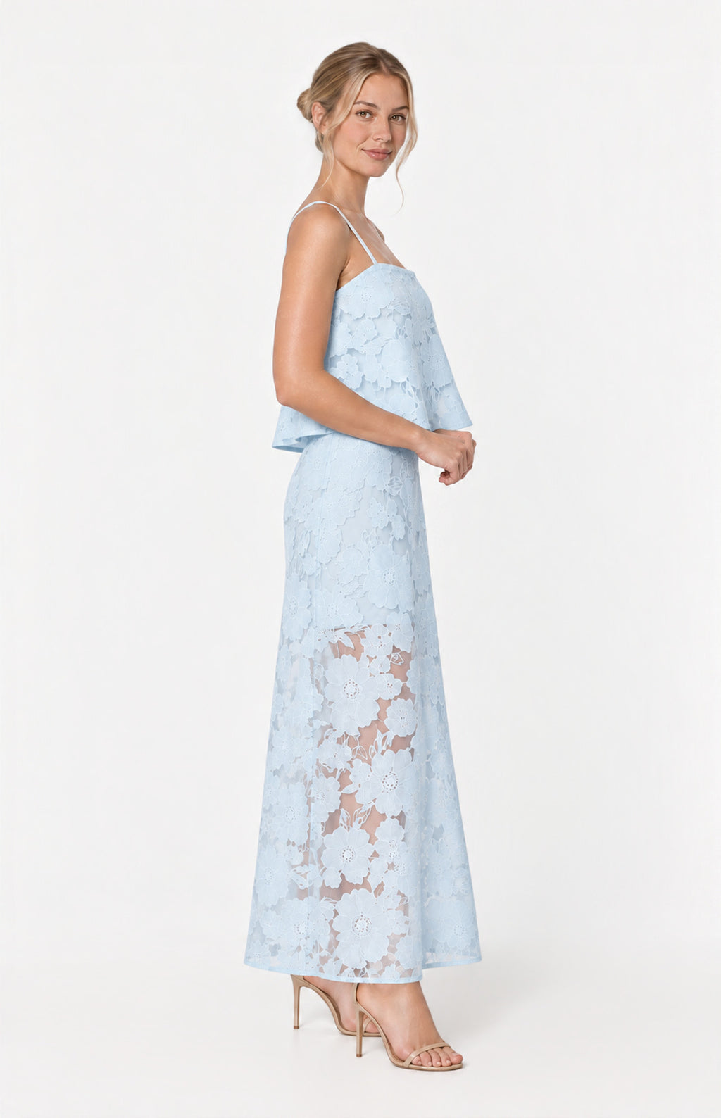 Style State - Sheer Floral Tiered Dress