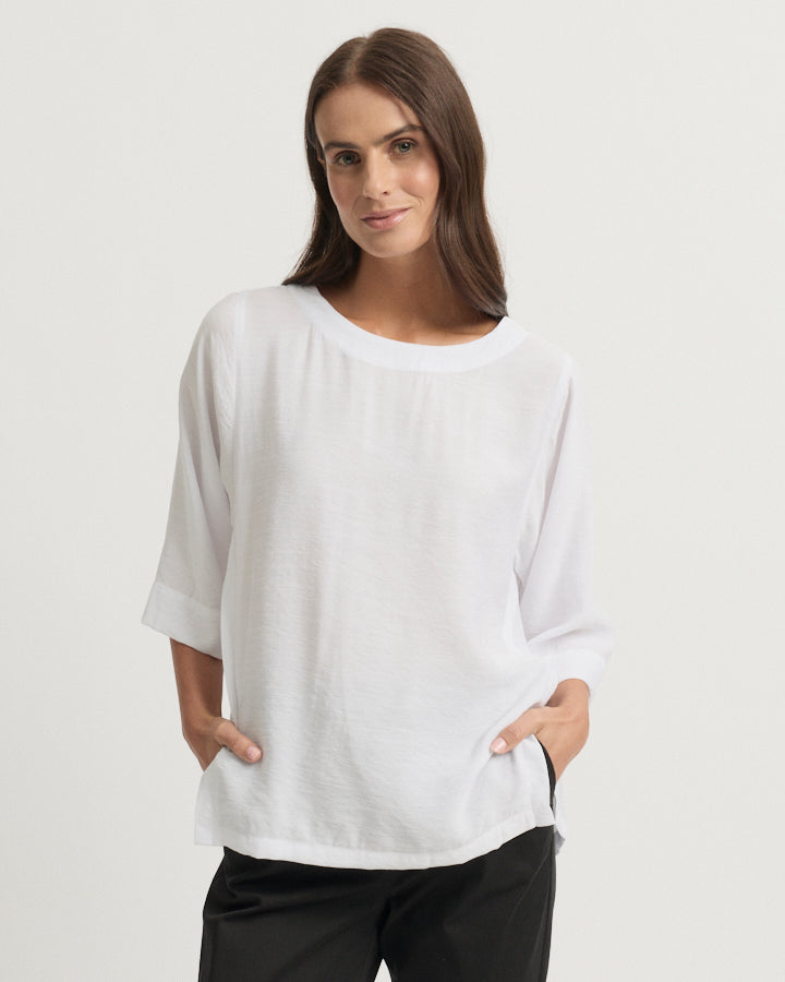 Yarra Trail Skye Top in WHITE