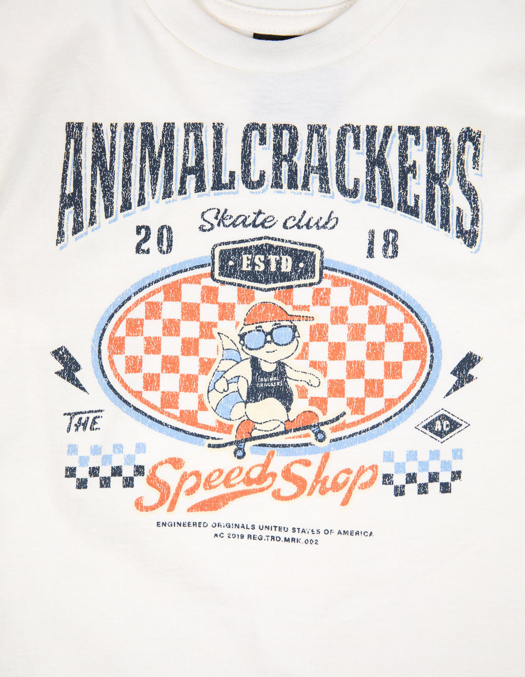 Animal Crackers Speedy Tee in VINTAGE WHITE