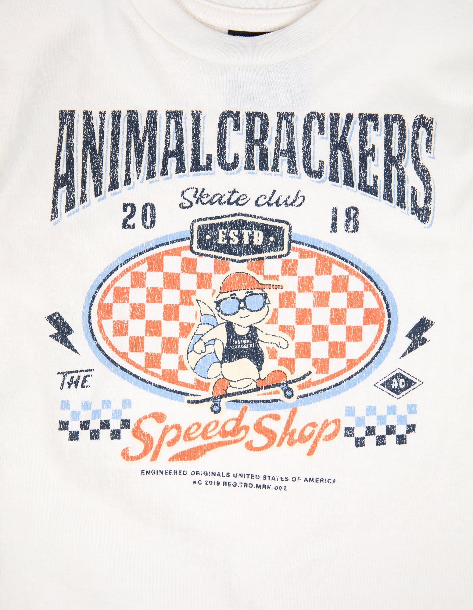 Animal Crackers Speedy Tee in VINTAGE WHITE