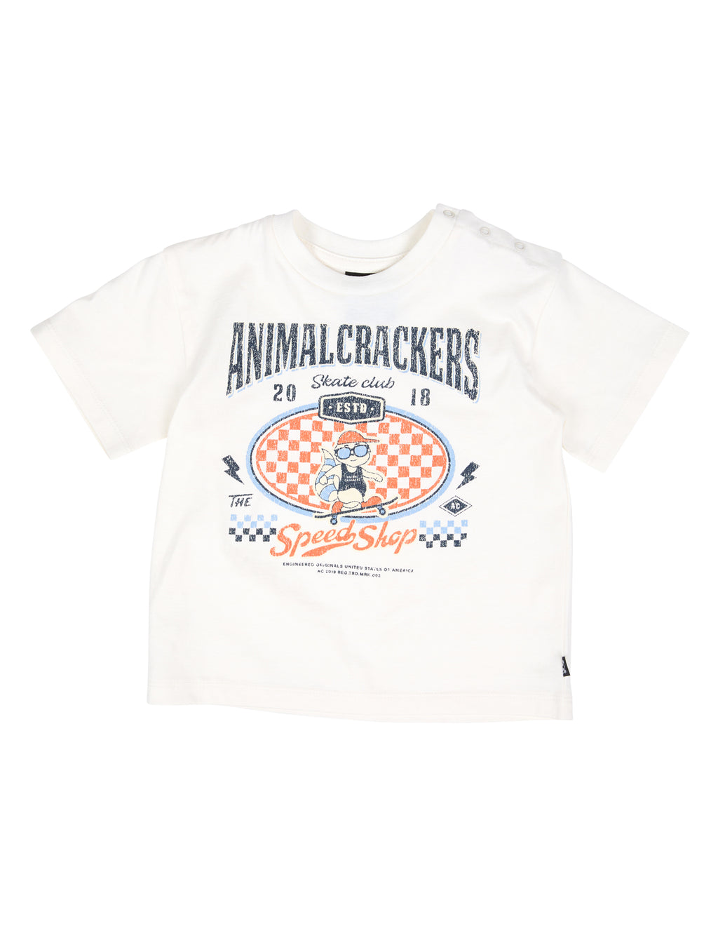 Animal Crackers Speedy Tee in VINTAGE WHITE