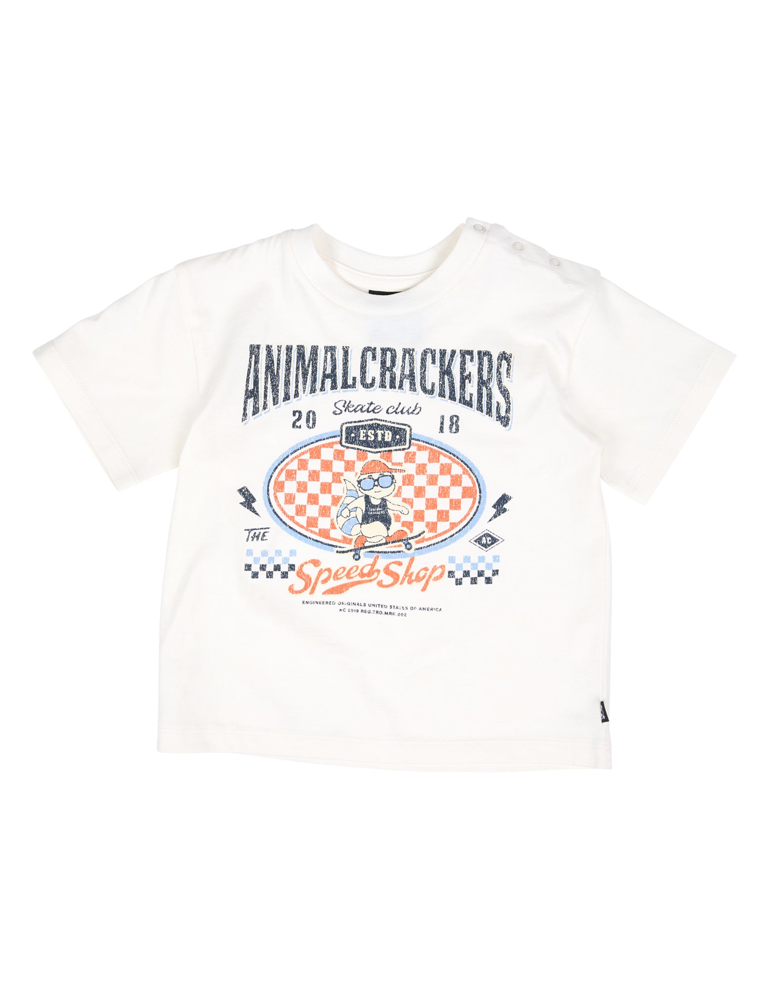 Animal Crackers Speedy Tee in VINTAGE WHITE
