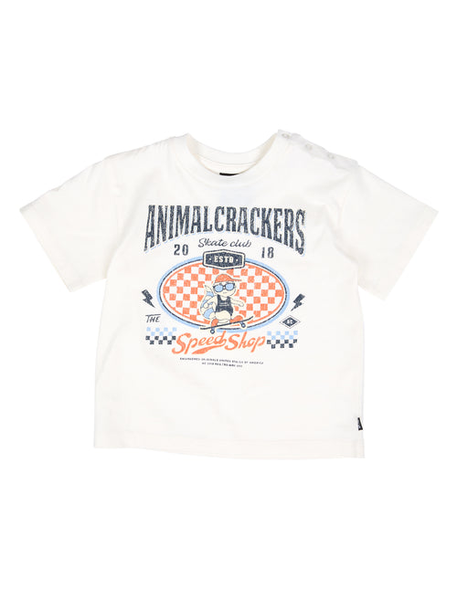 Animal Crackers Speedy Tee in VINTAGE WHITE