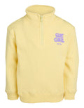 Eve Girl Sports Club 1/4 Zip (Size 3-7) in LEMON