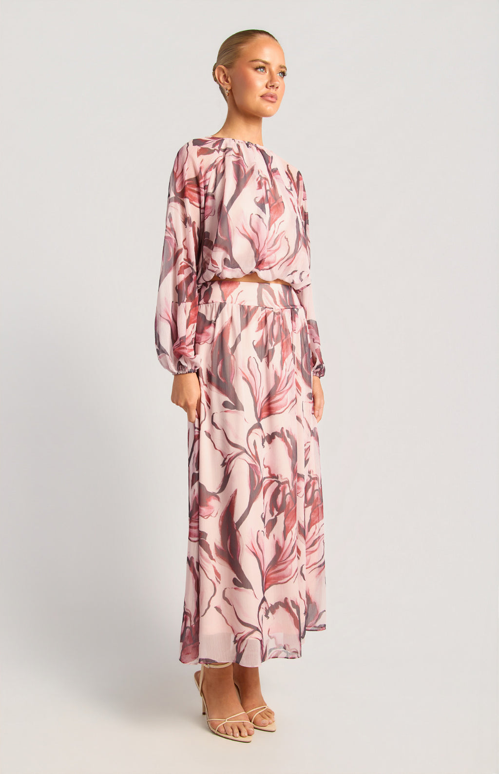 Style State - Petal Print Chiffon Set