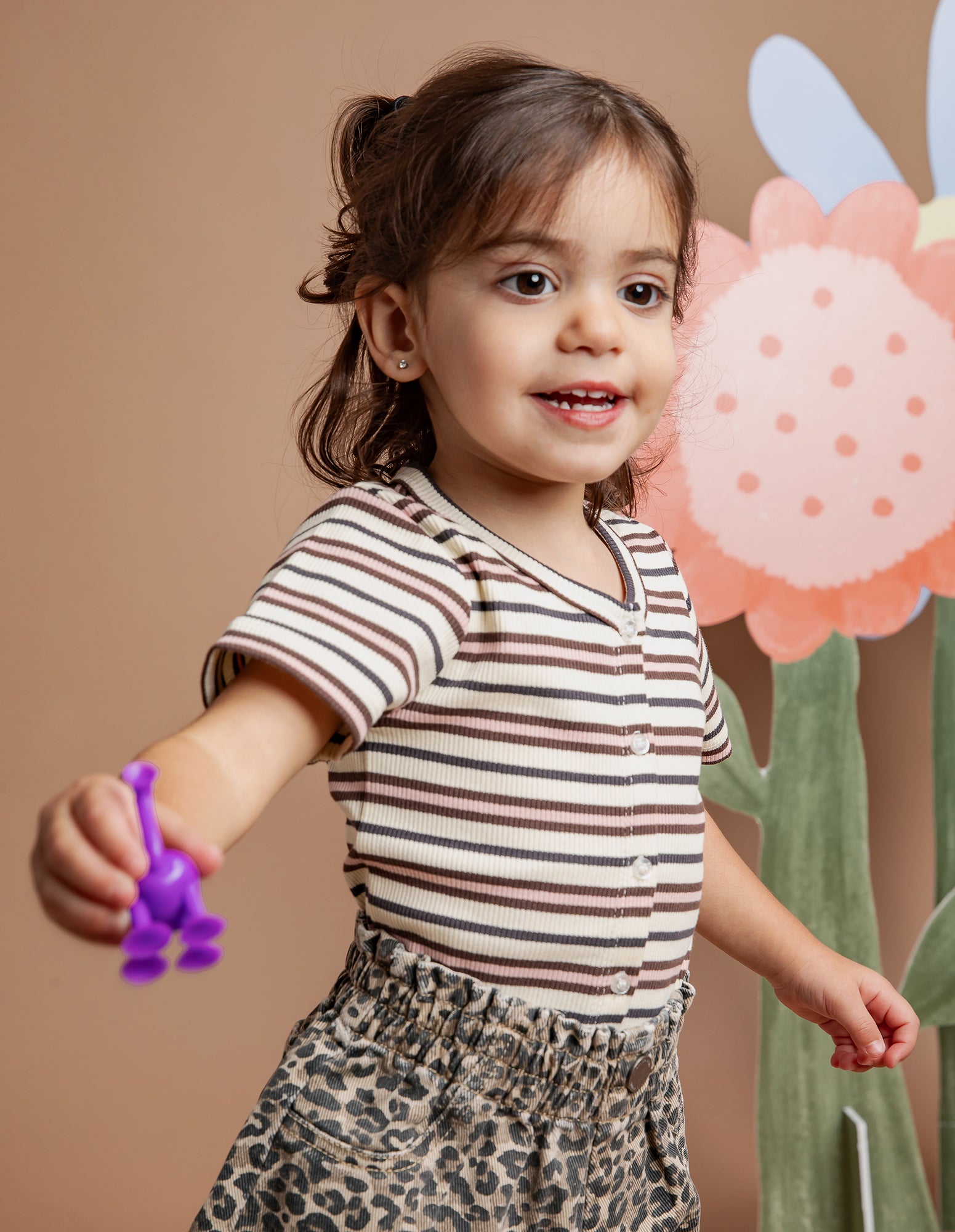 Animal Crackers Stripe Button Up Rib in STRIPE