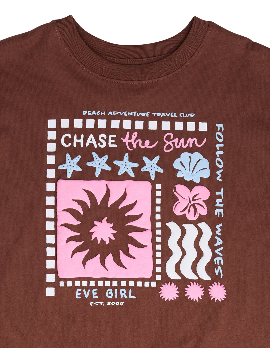 Eve Girl Sun Chaser Tee (Size 8-16) in CHOCOLATE