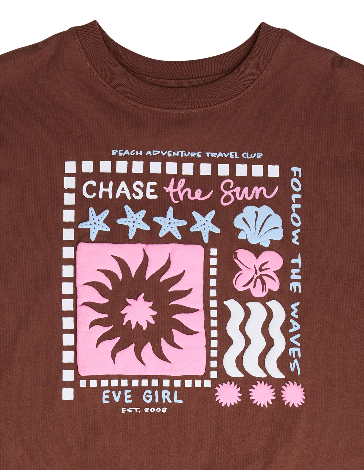 Eve Girl Sun Chaser Tee (Size 8-16) in CHOCOLATE
