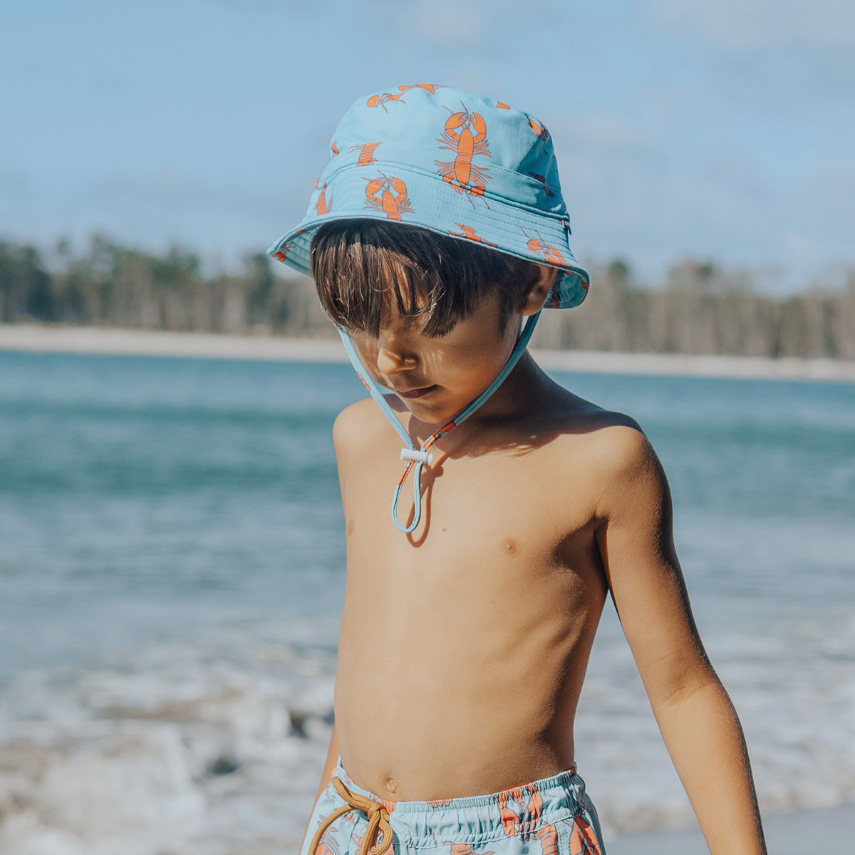 Crywolf Swim Bucket Hat Little Lobsters in Little Lobsters