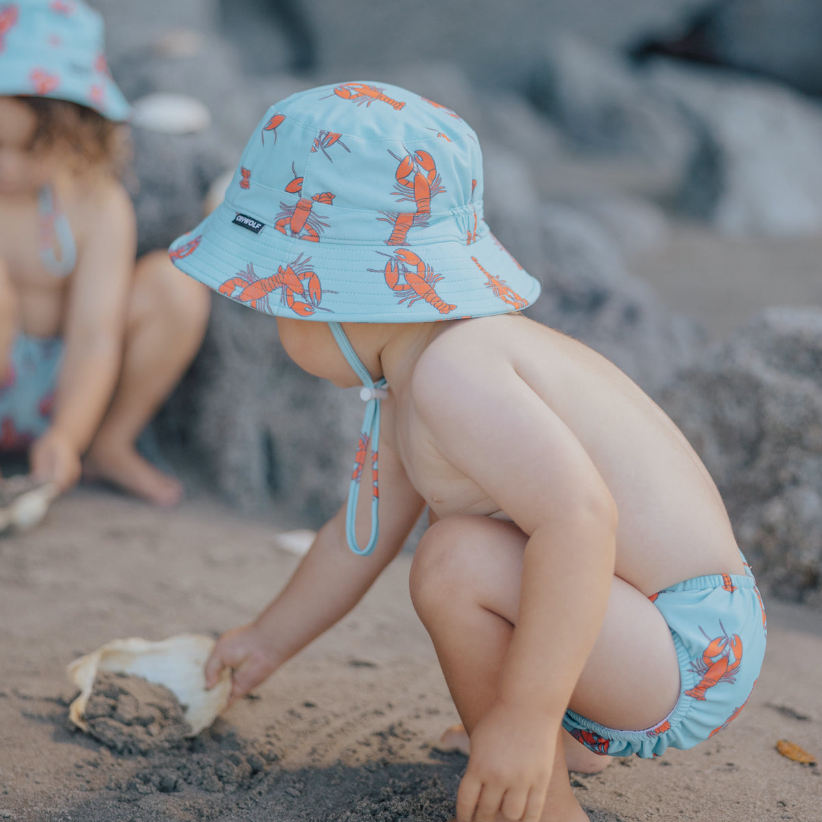 Crywolf Swim Bucket Hat Little Lobsters in Little Lobsters