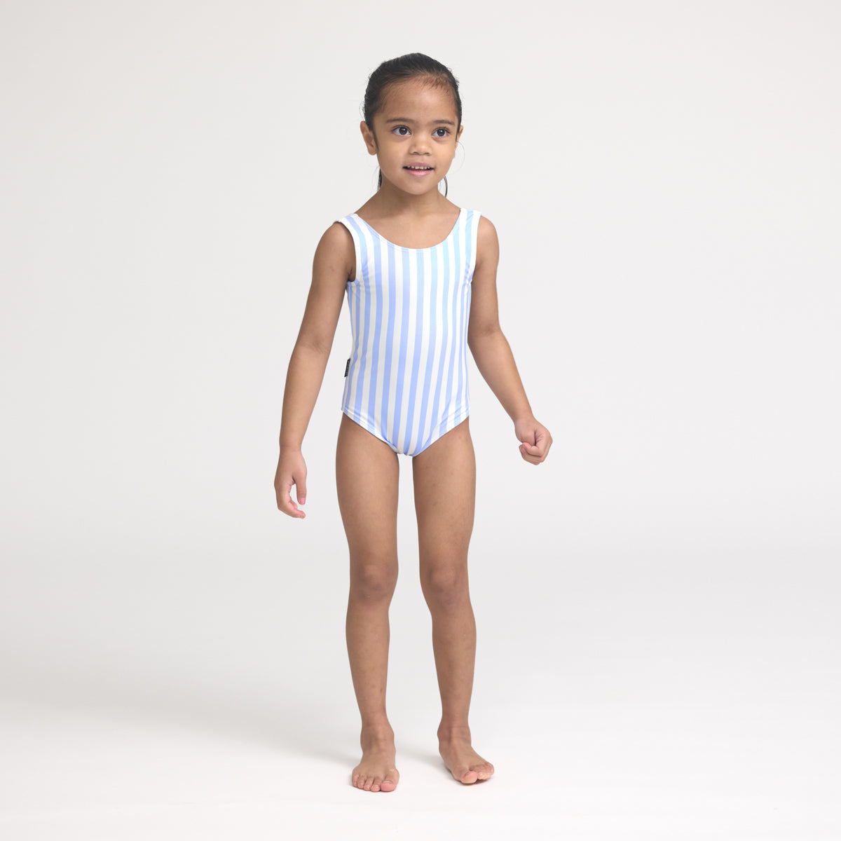 Crywolf Swimsuit Sky Blue Stripe in Sky Blue Stripe