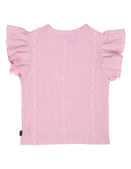 Animal Crackers Textured Top in PINK