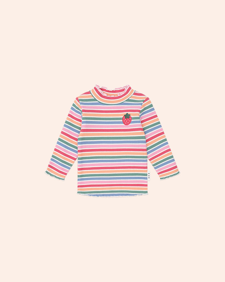 Huxbaby Tutti Frutti Stripe Rib Skivvy in MULTI