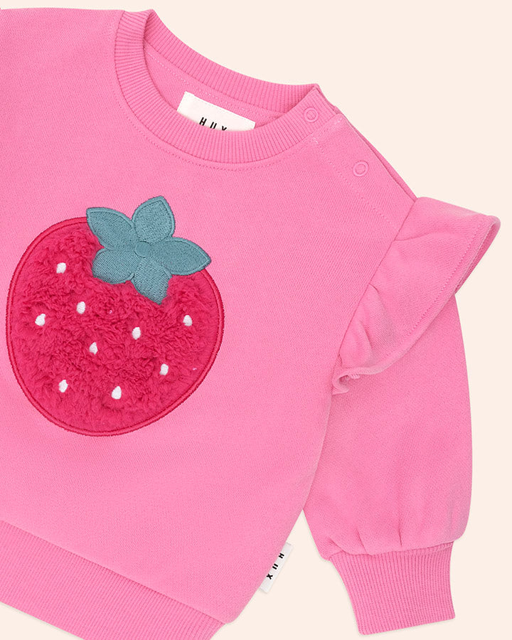 Huxbaby Very Berry Sweatshirt in STRAWBERRY