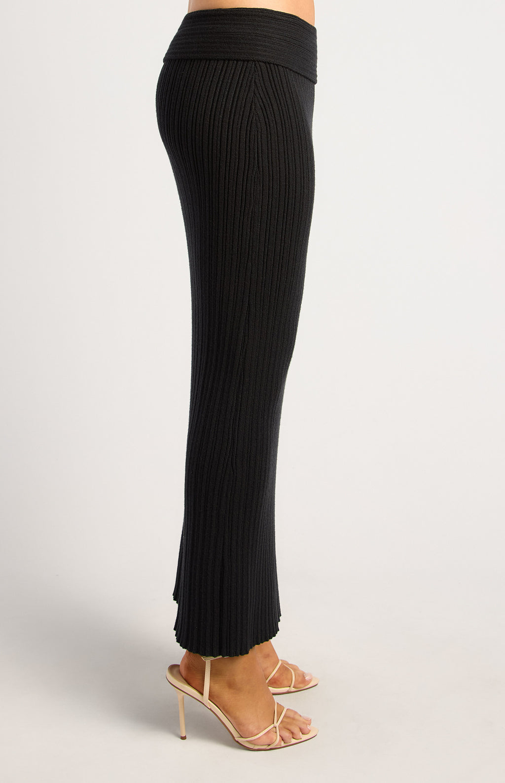 Style State - Textured Rib Rolled Waistband Knit Maxi Skirt (WKN886)