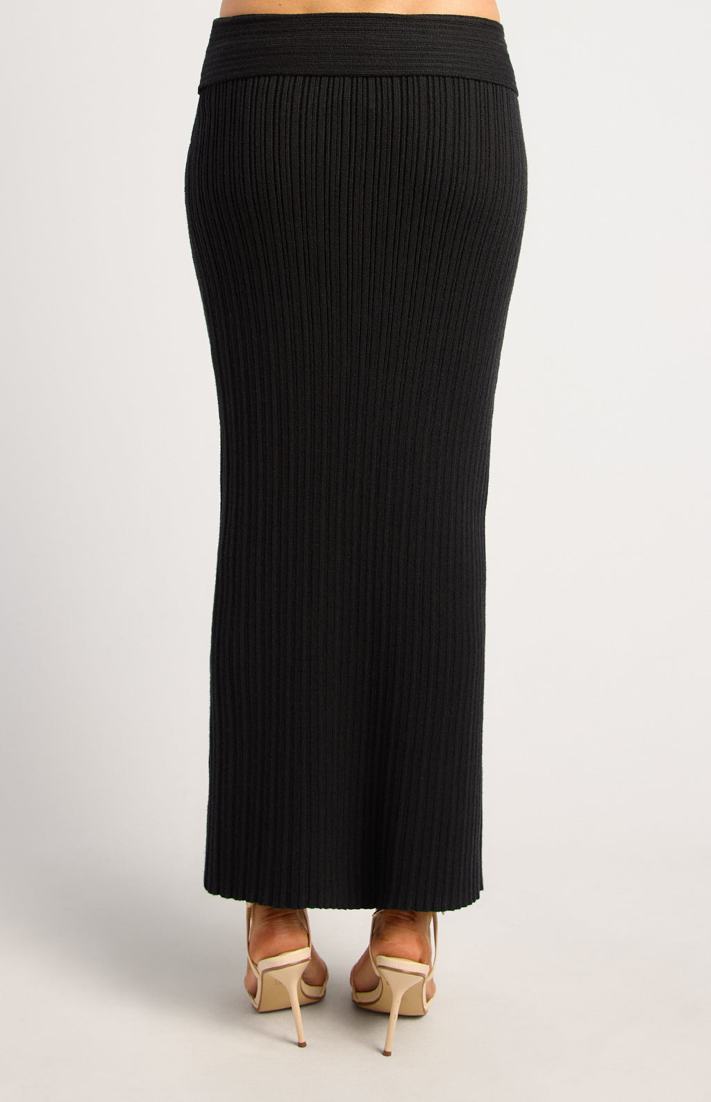Style State - Textured Rib Rolled Waistband Knit Maxi Skirt (WKN886)