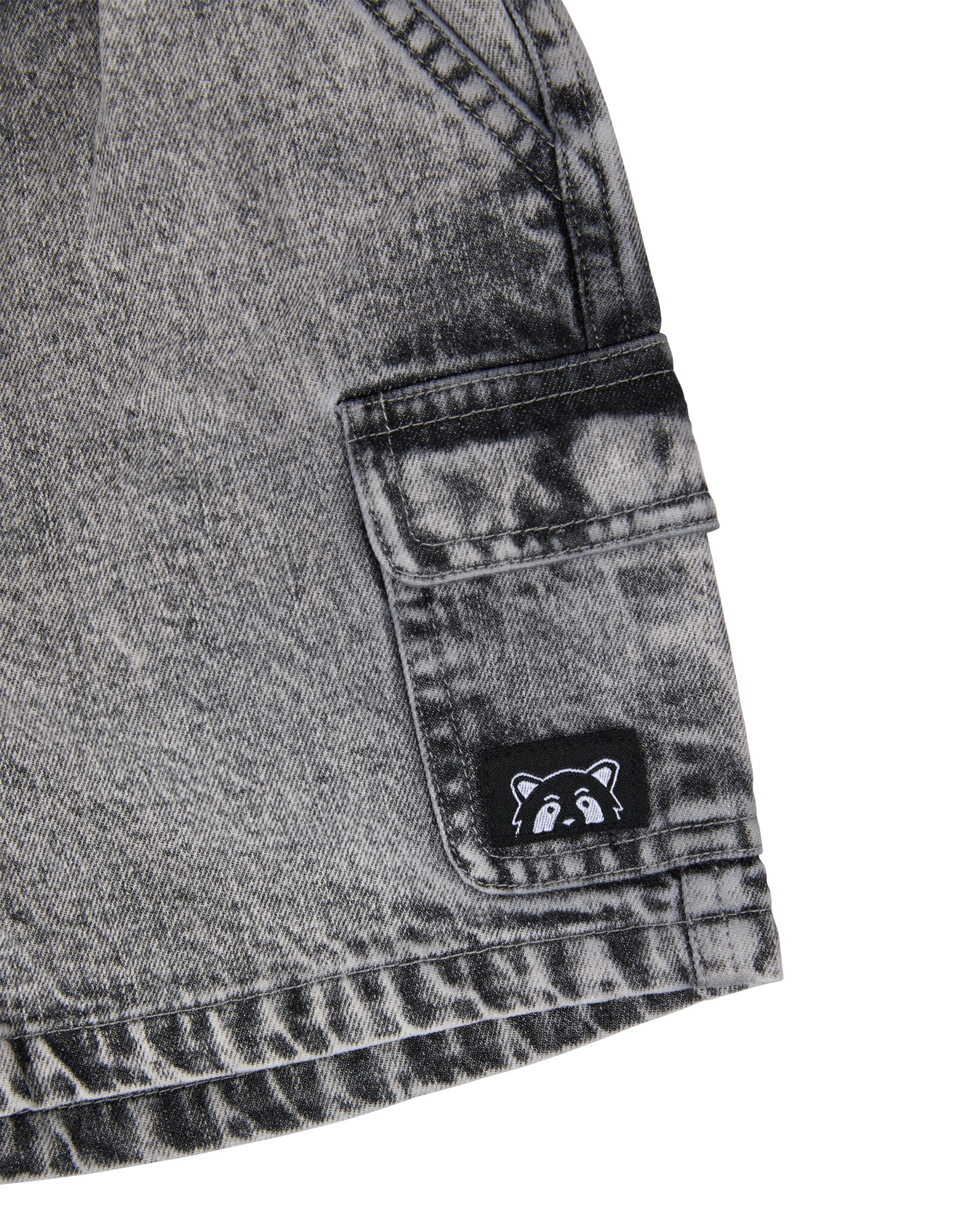 Animal Crackers Worn Short in WASHED BLACK