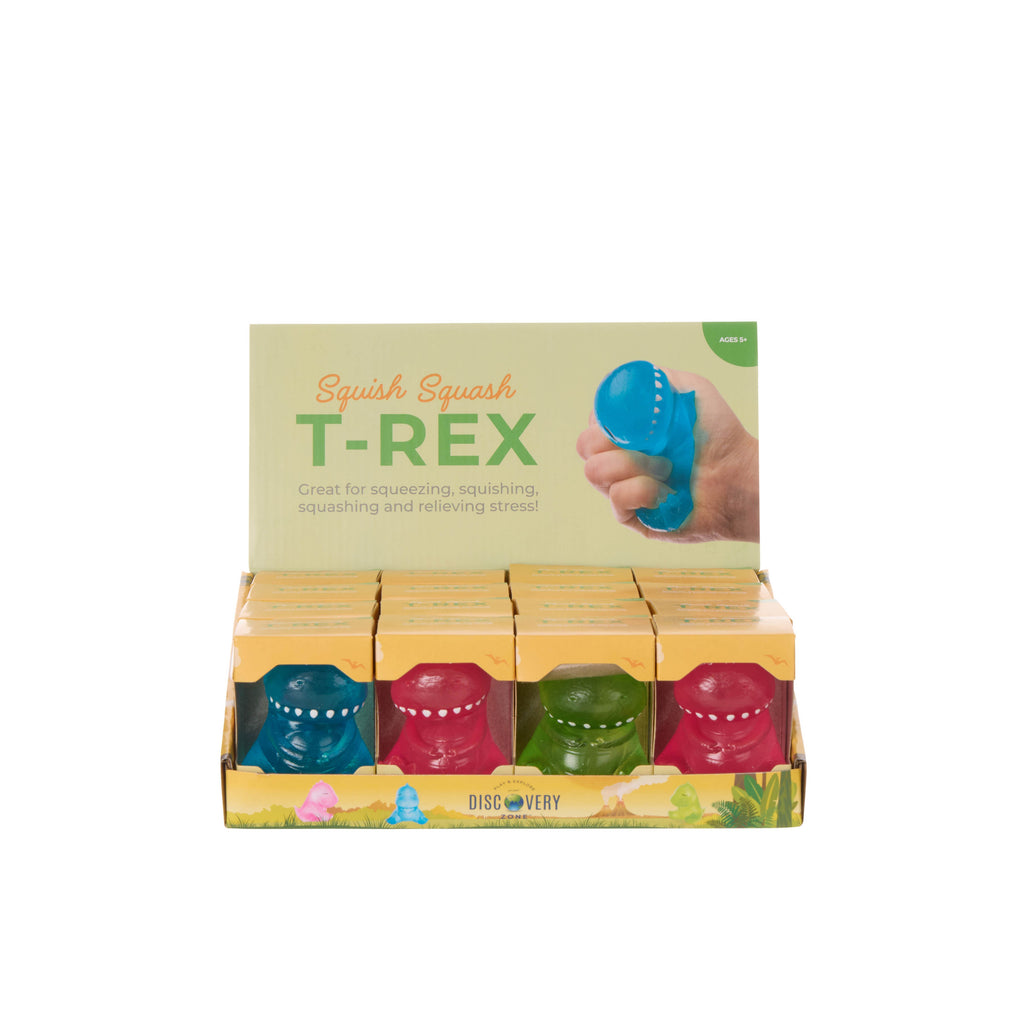 Discovery Zone Squish Squash T-Rex Cdu 16pcs/3 Assorted in Single