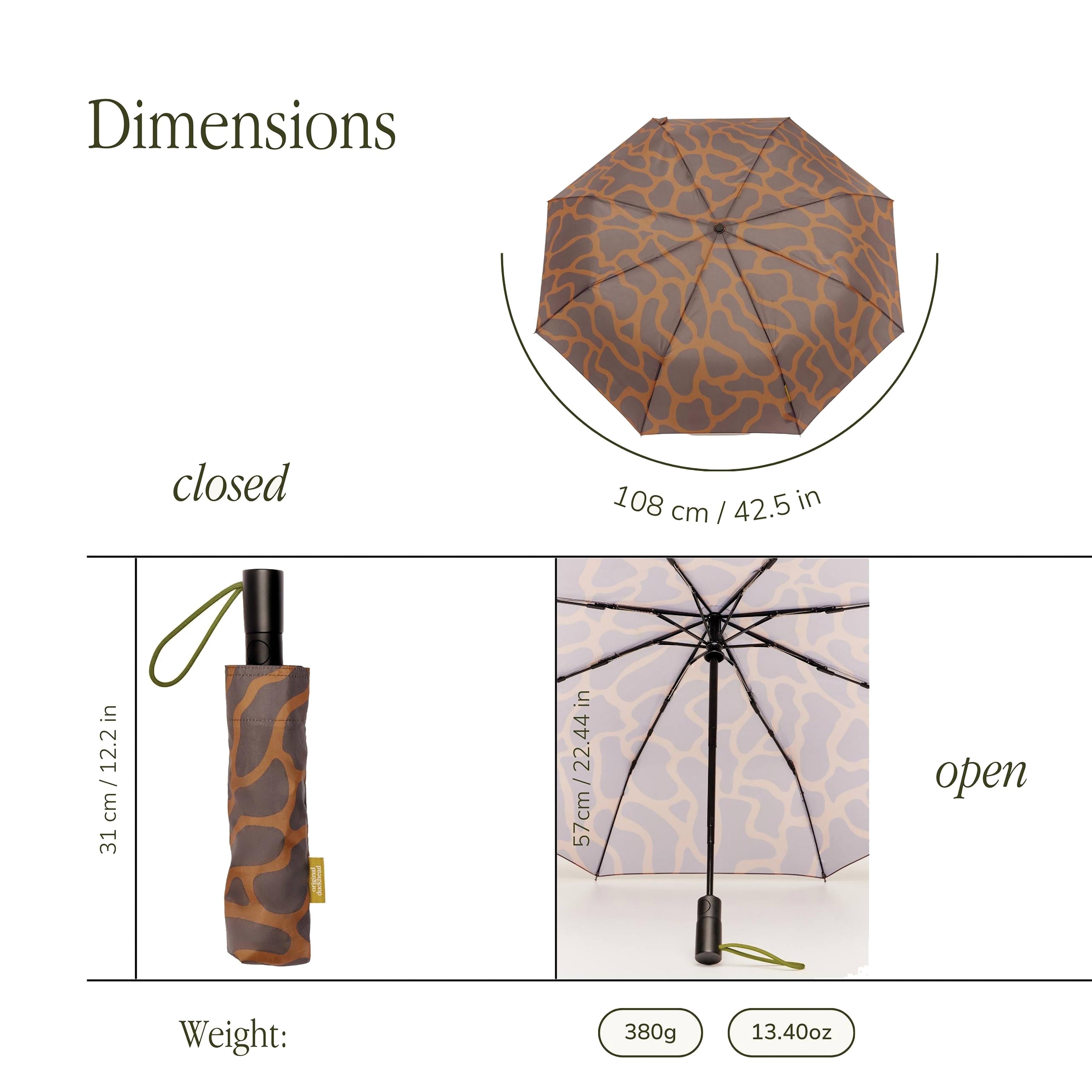 Original DuckHead Daily Auto Open & Close Umbrella - Coffee Ripples in Single